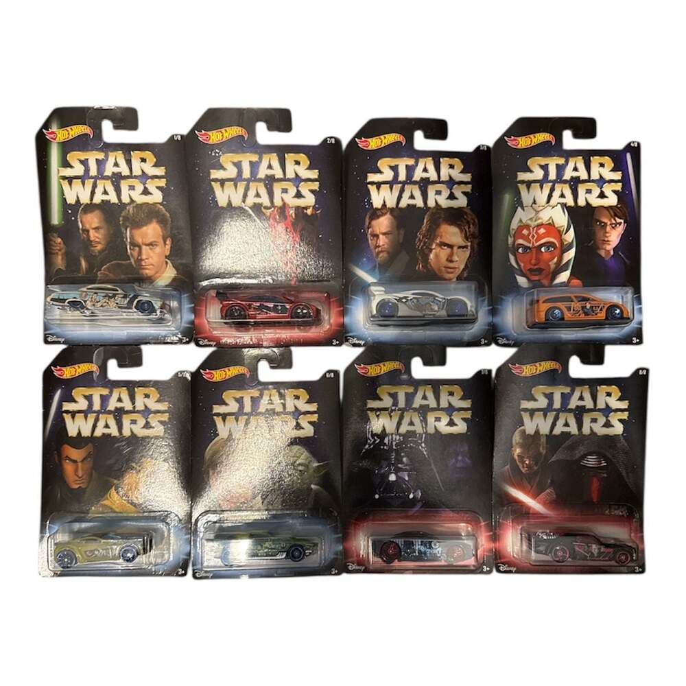 Hot Wheels Star Wars Master and Apprentice Full Set of 8 Die-Cast Cars